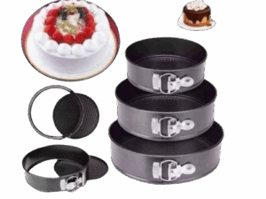Non-Stick Cake Mould Set – Round Baking Tins (3 pcs)