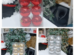 Christmas Tree Balls -Silver, Gold, Red (6pcs)
