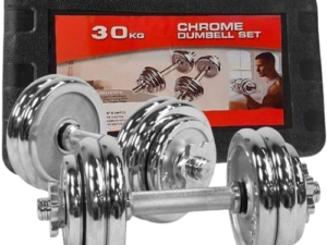 Chrome Adjustable Dumbell Set With Case