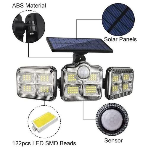 Solar Light 3 head wall bright lamp - Image 3